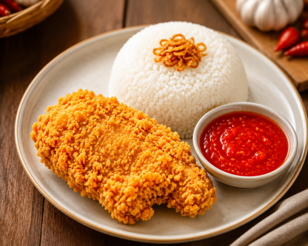 ChatGPT Image 31 Agu 2026, 09.56.26 Nasi+Ayam Crispy+ Sauce Chili/Tomat