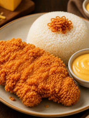 Nasi+Ayam Crispy+ Sauce Cheese