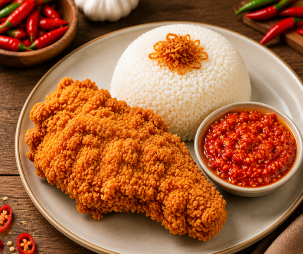 Nasi+Ayam Crispy+ Sambal Rawit