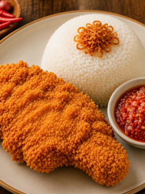 Nasi+Ayam Crispy+ Sambal Bawang